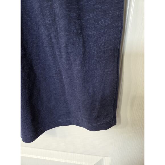 Boden Navy Blue Sleeveless Cotton Knee Length Drop Waist Tie Dress Size 10L Long - Picture 5 of 11